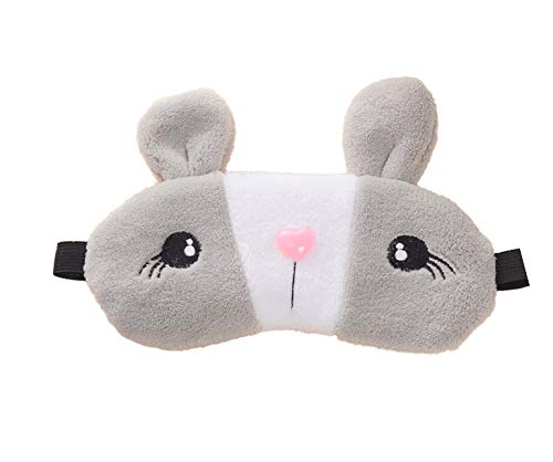Image of Jenna Premium Eye Mask,Ultra Smooth Adjustable Sleep Mask&Blind Fold|For Sleeping,Travelling|Eye-Cover Light (Rabbit Grey Gel)
