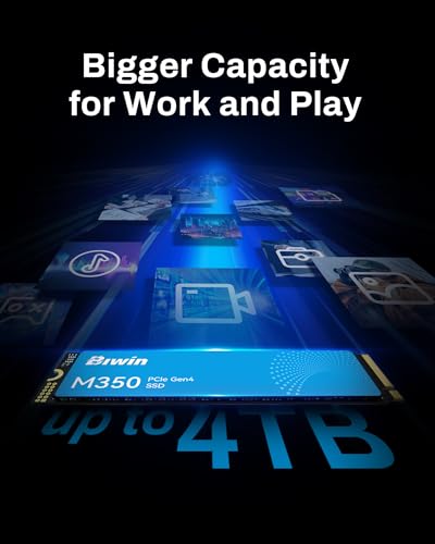 Image of BIWIN M350 NVMe Gen4 SSD 2TB, PCIe 4.0, M.2 2280, Read Speeds Up to 6000MB /s, Internal Solid State Drive for Laptop and Desktop PC - BM350NN02TB-RGX
