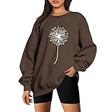 Cheifay Oversized Sweatshirt For Women Long Sleeve Shirts for Women Fall Oversized Sweatshirts Casual Loose Pullover Dressy Going Out Floral Tops Sweaters Sweatshirts