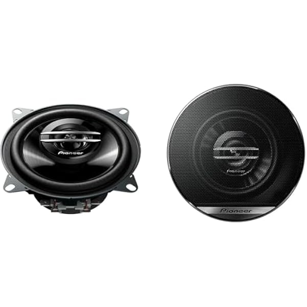 Pioneer TS-G1020F 2-drożny głośnik współosiowy do samochodów (210 W), 10 cm, mocny dźwięk, membrana IMPP zapewnia optymalny bas, moc znamionowa 30 W, głębokość zabudowy 43 mm, czarny, 2 głośniki