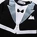 LJYH Baby Boy Romper Tuxedo Jumpsuit Gentleman One-Piece Romper Bowtie Bodysuit