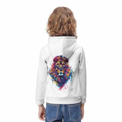 Sweats à capuche enfant lion pull manches longues 13-15 ans