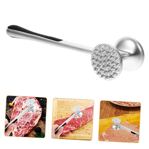 FUNOMOCYA Stainless Steel Dual Sided Meat Hammer Multi Function Tenderizer for Steak Chicken Pork Kitchen Gadget for Home Restaurant Use Effortless Meat Pounding Tool