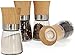 Produktbild freiwerk Pfeffermühle Salzmühle 4er Set Keramikmahlwerk Chilimühle - ohne Gewürzinhalt - 140ml Buchenholz