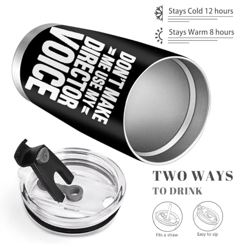 Image of Director Gifts Tumbler, 20oz Stainless Steel Travel Coffee Mug for Band, Art Theater Movie Film, Program Director, Boss Appreciation
