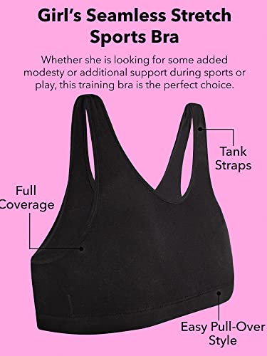 Fruit of The Loom Girls' Seamless Stretch Sports Bra3