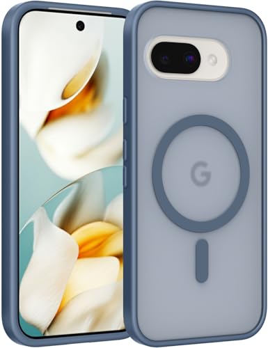 Image of X-level for Google Pixel 9A Case Compatible with MagSafe, Military Grade Drop Protection,Slim Translucent Matte Back Cover Shockproof Anti-Scratch Magnetic for Google Pixel 9A Phone Case,Blue