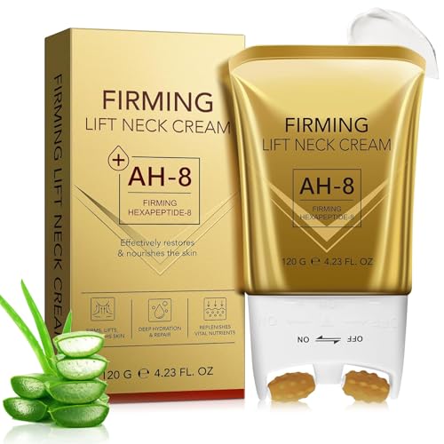 PEAQ SKIN PEAQ Neck Firming Cream PEAQ AH-8 Firming Lifting Neck Cream with Roller Lifting Loose Skin Smooths Wrinkles & Moisturizing Skin Care (1)
