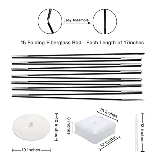 Reusable Balloon Arch Stand Kit with Base, Adjustable Balloon Arch Frame 10FT Wide & 9FT Tall for Graduation Wedding Birthday Baby Shower Party Supplies Halloween Decoraitons (Black)