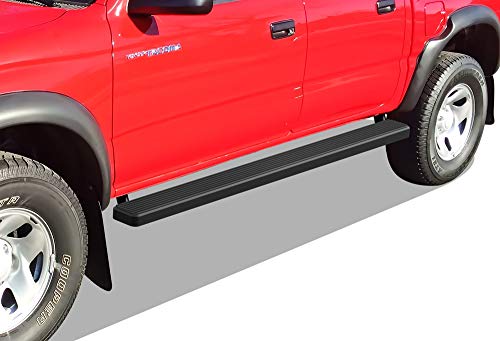 Estribos laterales negros de acero inoxidable para Toyota Tacoma