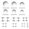 6 Pairs Silver Stud Earrings for Women & Men - Flat Back Surgical Steel Ear Studs 4mm 5mm 6mm 7mm 8mm 10mm - Minimalist Everyday Earrings #1