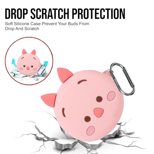 Image of Cartoon Silicone Case Cover for Samsung Galaxy Buds Core (2025) (Pink Pig)