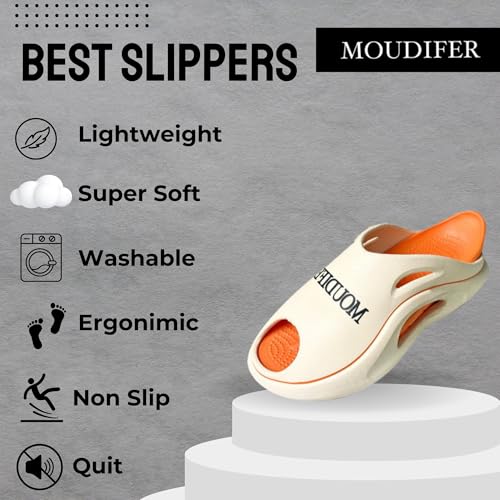 Cloud Slippers for Women and Men - Arch Support House Slippers, Lightweight Indoor Slides | Thick Sole & Non-Slip Bathroom Sandals - Unisex Slippers - Ultimate Comfort & Easy to Clean3