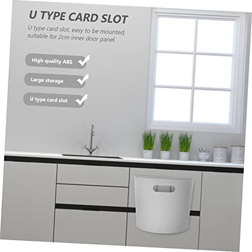 Caneca de basura pequeña gris para colgar de pared miniatura 5