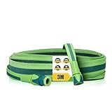 RAINPOINT Flexibler Gartenschlauch 3 m, mit TPE-Innenschlauch, knickfest und leicht