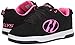 HEELYS Girl's Voyager Tennis Shoe, Black/Pink, 3 M US Big Kid