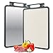 Focenat 2 in 1 Tagliere Acciaio Inox Bifacciale, Tagliere da Cucina Professionale, Tagliere per la Cucina, Tagliere in Acciaio Inox Alimentare per Carne/Frutta/Verdura (45 x 31 cm) immagine