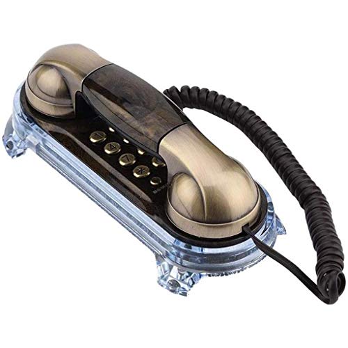 AODXI Antique Retro Corded Telephone Fashionable Corded Phone Vintage Telephone Landline Telephone with Bottom Blue Backlight Incoming-Call Flashlight for Home Hotel Bronze