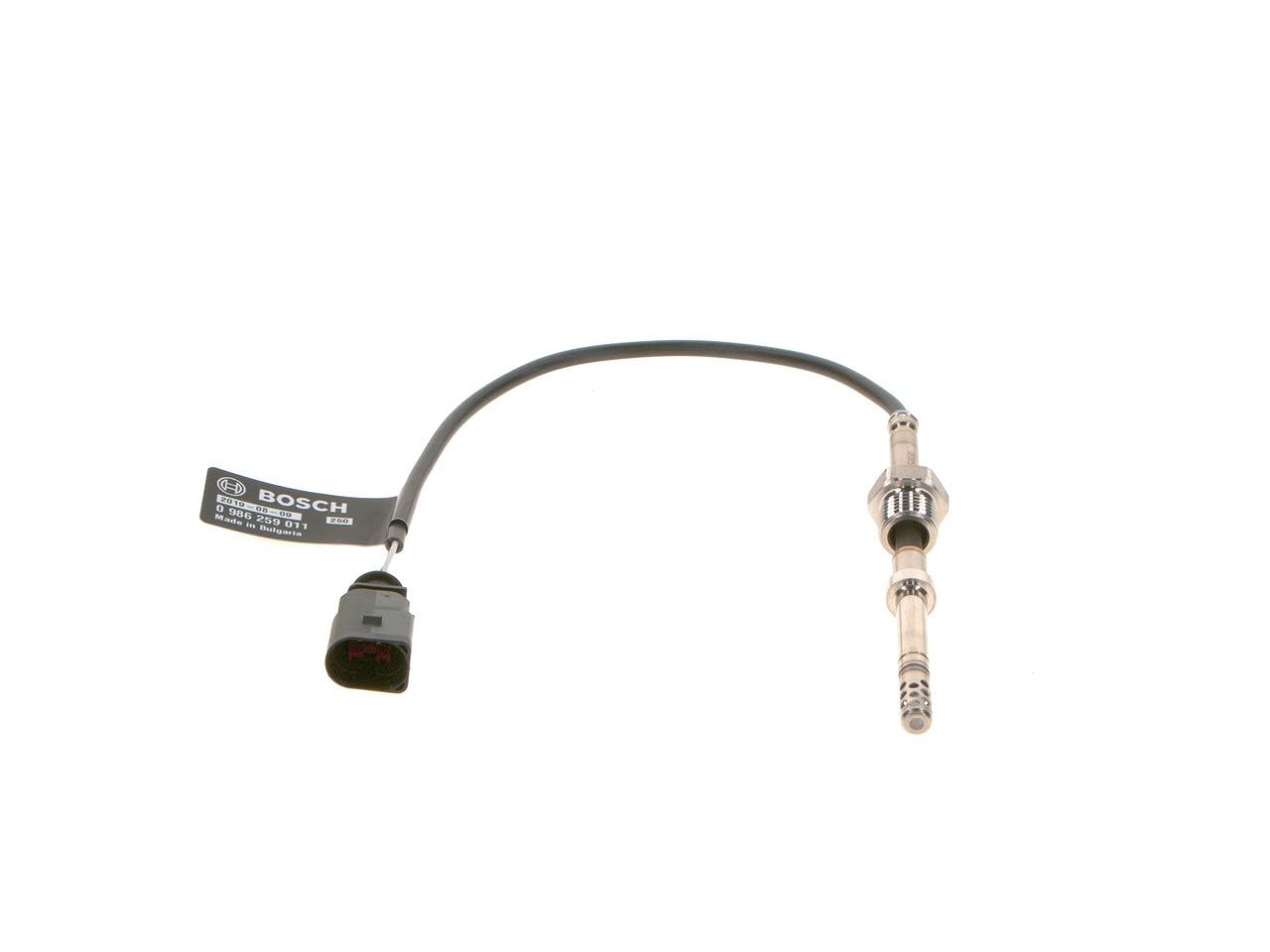 BOSCH Sensore, Temperatura gas scarico 0986259011 | Compatibile con: AUDI A4 Allroad B8, A4 B8, A4 B8 Avant, A5 Cabriolet, Q5, Q5 Van, SEAT EXEO, EXEO ST
