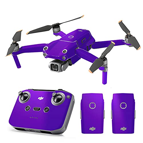 SopiGuard Skin for DJI Mavic Air 2s Precision Vinyl Sticker Full Drone Set + Controller + 3 Battery Skins (Gloss Purple)