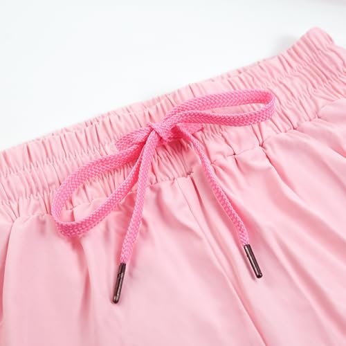 3 Packs Girls Athletic Shorts with Elastane Liner, Sports Running Fitness, 2-in-1 Butterfly Skirts with Pocket4