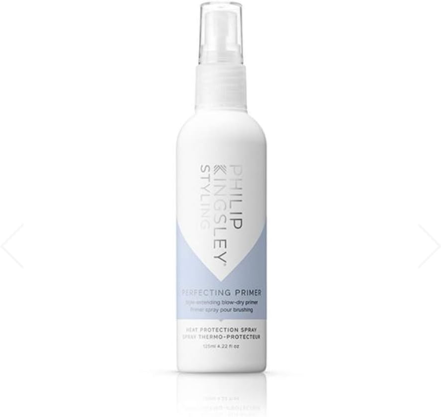Philip Kingsley Perfecting Primer Heat Protection Spray Anti-Frizz Protector for Hair Before Styling Hot Blow-Dry Protectant Smooths Styles Adds Volume Shine, 125ml