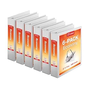 Cardinal Clearvue D-Ringordner, 5 cm, Weiß, 6er-Pack