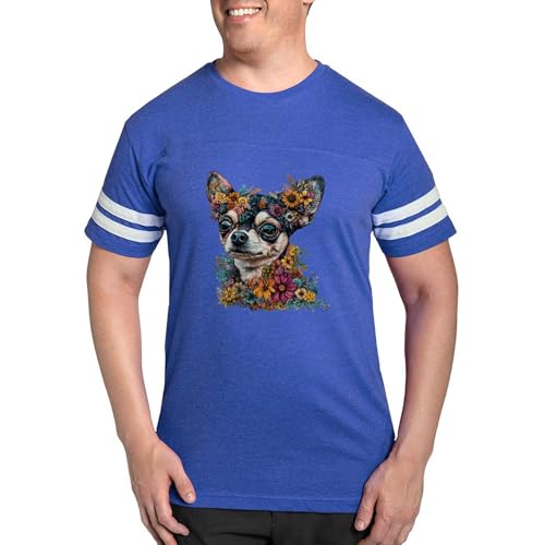 CafePress Chihuahua Men's Football T Shirt Men's Football T-Shirt Royal Blue