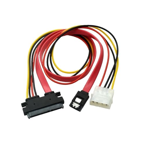 Cable SATA 22pin 7+15pin Female to SATA 7Pin Female con IDE 4Pin 0.3 m miniatura 4