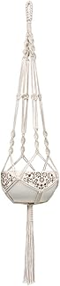 Mkouo Blumenampel Seil Pflanzenhänger Makramee Hängeampel Pflanze Hanger Cotton Blumentopf Hängend Dekoration Garten Zimme...