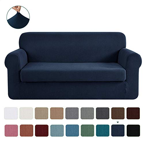CHUN YI Stretch Sofa Slipcover 2-Piece Couch Cover Furniture Protector, Settee Coat Soft