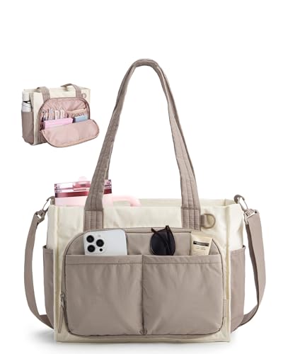 BAGSMART Tote Bag for Women Puffy 13/15.6 Laptop Work Bag Travel Handbag