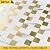 Yipscazo Peel and Stick Backsplash Tile, Stick on Stainless Steel Backsplash Metal Tiles for Kitchen Walls in Marble White Mixed Gold (12''x12'',10 Sheets)