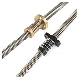 3DSWAY T8 śruba pociągowa przeciwluzowa mosiądz/nakrętka sprężyny POM eliminacja szczeliny ołów 2mm/4mm/8mm dla części drukarki 3D CNC 3 CR10(POM Round,Lead 4mm)