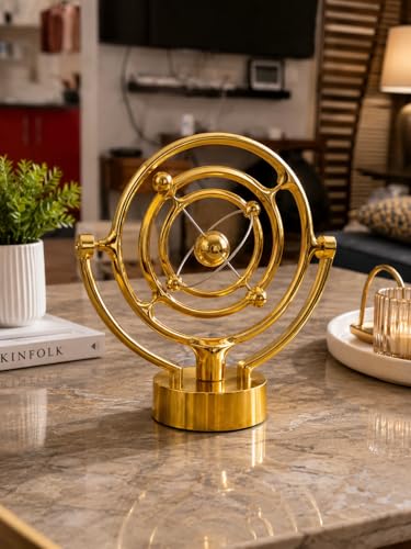 Image of Kinetic Orbital Perpetual Motion Newton Pendulum Physical Science Desk Toy Art for Office Home Decoration Multicolor