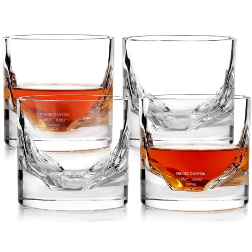 LIITON Grand Canyon Heavy Crystal Whiskey Glasses