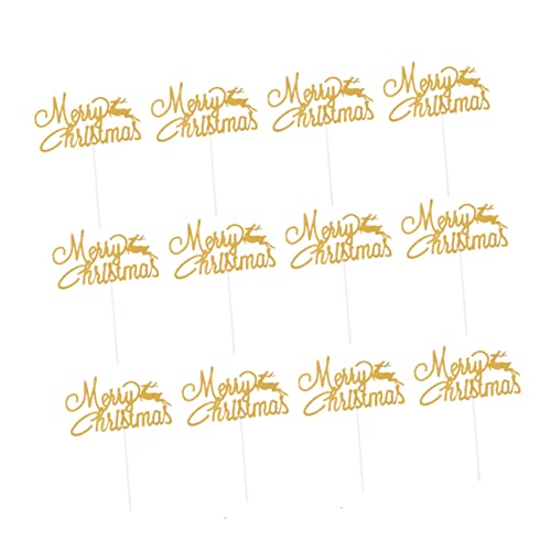 Amosfun 36 Pçs Decoração De Bolo De Natal Inserções De Veado Cupcake Decoração De Natividade Decoraç