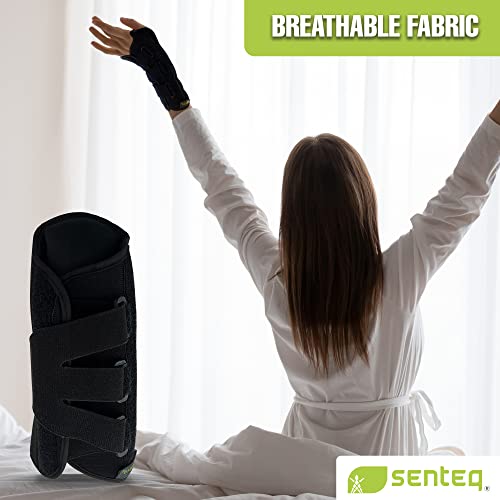 Senteq Wrist Brace Support Carpal Tunnel Splint Stabilizer For Men And Women Night Time Sleep Support Left And Right Hand Braces Splints Stabilizers Sleeping Mate For Typing Gaming Shooting Protection #TOP5
