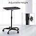 VERYTOP Salon Tray Premium Aluminum Tattoo Tray on Wheels Salon Trolley Cart Adjustable Height Storage Cart for Clinic Spa (36inch)