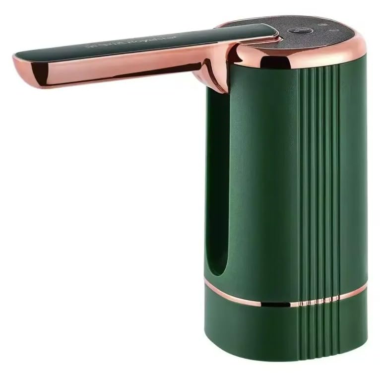 Image of Automatic Foldable Water Dispenser 20 Litre Bottle, Wireless Water Pump with USB Rechargeable Battery, Foldable Water Dispenser for Outdoor,Office & Home (Color- Pacific Green+Golden)