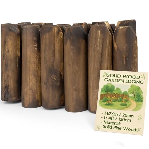 Wood Garden Half‑Round Border Fence (7.8×4ft)