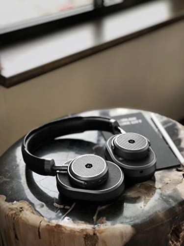 Image of Master & Dynamic MW65 Active Noise-Cancelling (Anc) Wireless Headphones - Bluetooth Over-Ear Headphones with Mic - Gunmetal / Black Leather