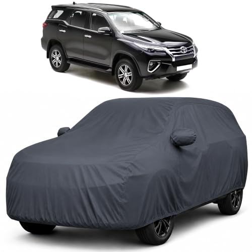 Image of Autofact Premium Car Cover for Fortuner 2016-2026 | All Weather Waterproof Full Body Car Cover | Light-Weight Triple-Stitched Outdoor Shield with UV Protection, Dustproof & Heat-Resistant