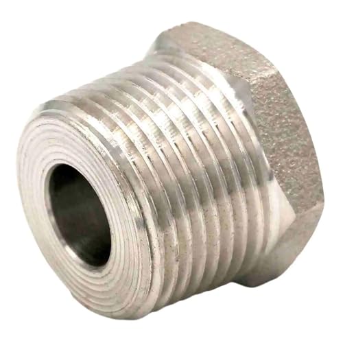 Réducteur 3/8 NPT femelle en inox 304 forgé, raccord hexagonal Premium