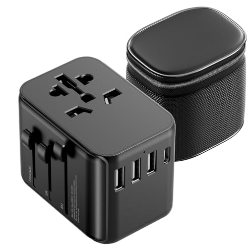 Worldwide Travel Adapter with USB C and A Port, All-in-one...