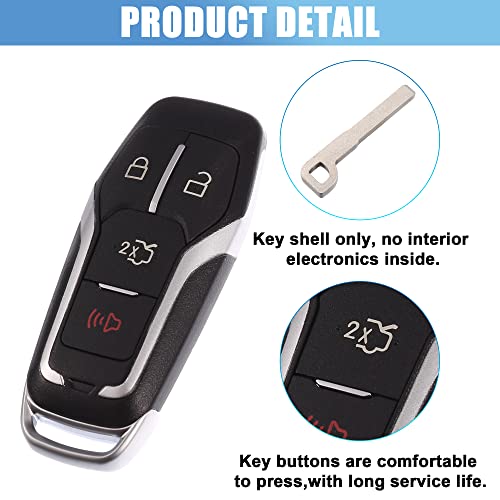 Coque de clé Ford Explorer 2016-2017 M3N-A2C31243800 X AUTOHAUX 4 boutons