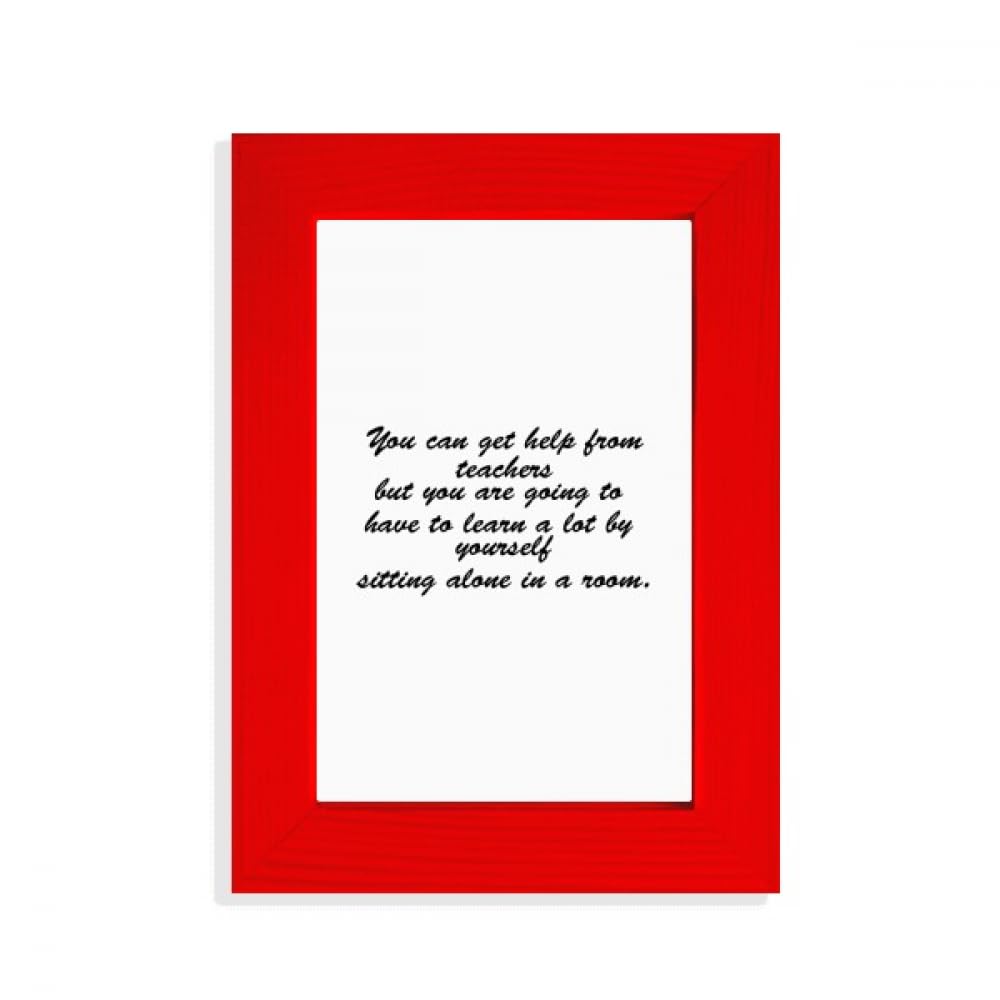 Cadre photo You Need To Study By Yourself rouge pour bureau étudiant