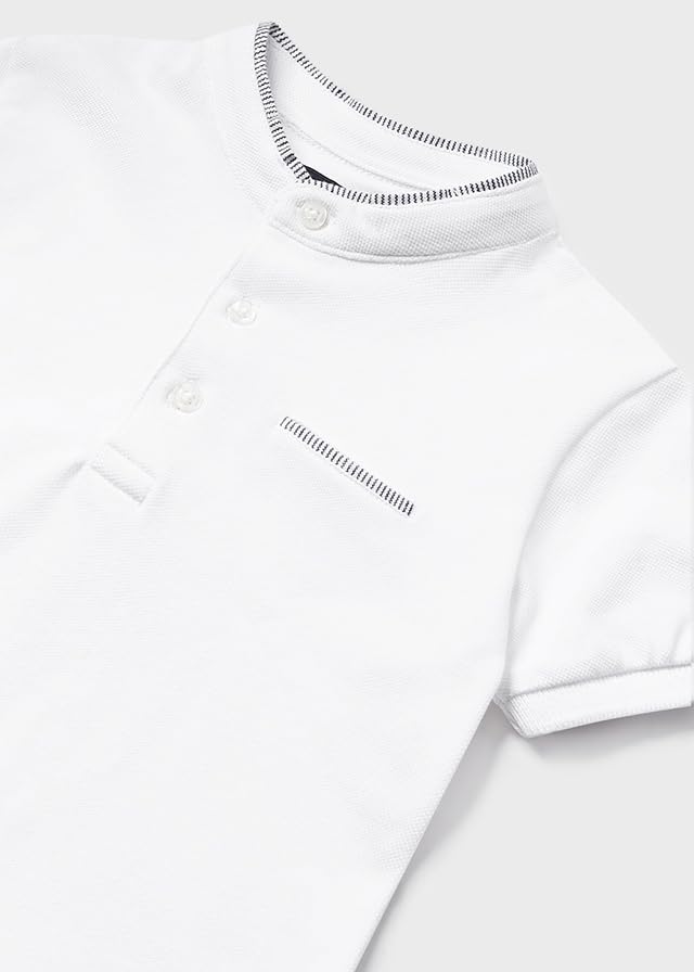 Mayoral Camiseta Polo T Shirt bebé 01104 1104 Algodón 77 Blanco Original PE 2024