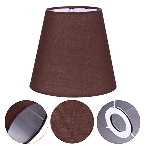 Rustic Lamp Shades Cloth Lamp Shade Clip On Bulb Fabric Lamp Shade Burlap Chandelier Lamp Shades Ceiling Lamp Cover for Chandelier Wall Lamp Bedroom Coffee Branch Chandelier - Image 2