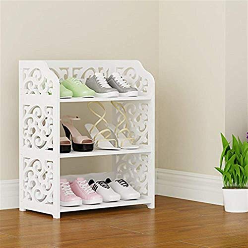 Support rangement chaussures bambou robuste à 3 niveaux avec structure à lattes 26.8" - 4